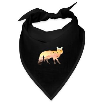 Fuchs - Bandana Dreieckstuch - Schwarz - Vorne