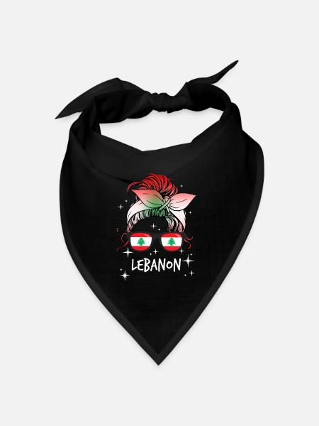 Libanon - Bandana Dreieckstuch - Schwarz