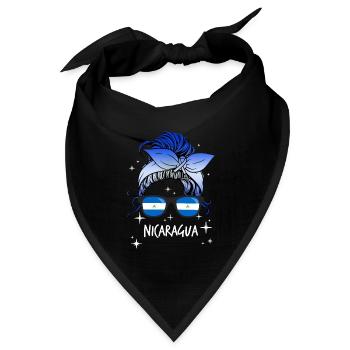 Nicaragua - Bandana Dreieckstuch - Schwarz - Vorne