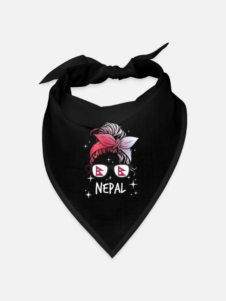 Nepal - Bandana Dreieckstuch - Schwarz