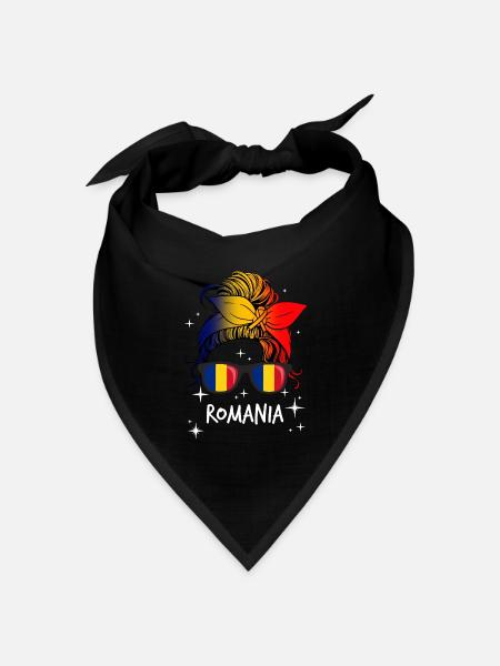 Rumänien - Bandana Dreieckstuch - Schwarz