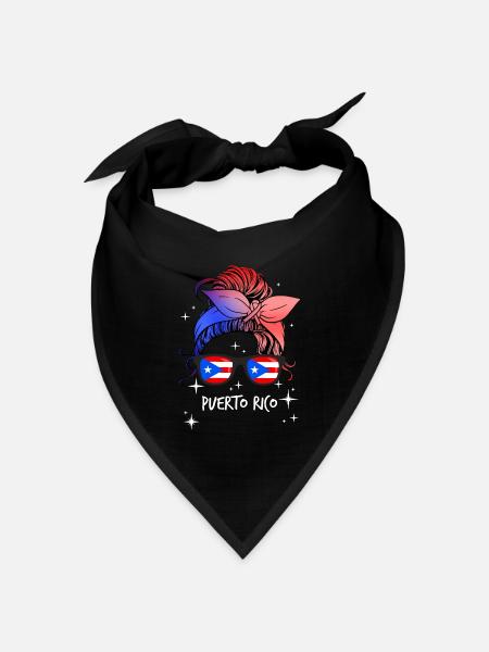 Puerto Rico - Bandana Dreieckstuch - Schwarz