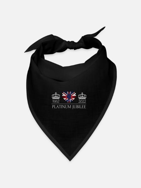 Queen 70. Thronjubiläum 2022 70 Jahre Platin - Bandana Dreieckstuch - Schwarz