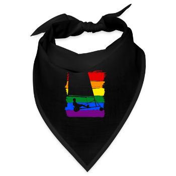 Sand-yachting LGBT Pride - Bandana Dreieckstuch - Schwarz - Vorne