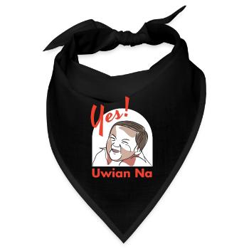 Ja! Uwian Na Expression Design für stolze Pinoys - Bandana Dreieckstuch - Schwarz - Vorne