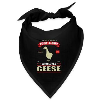 Just a Boy who loves Gänse Outfit - Bandana Dreieckstuch - Schwarz - Vorne