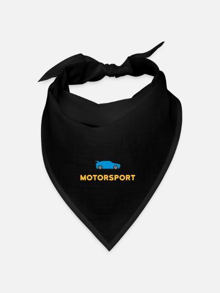 ★ Designfarben änderbar ★ Motorsport (Sportwagen) - Bandana Dreieckstuch - Schwarz