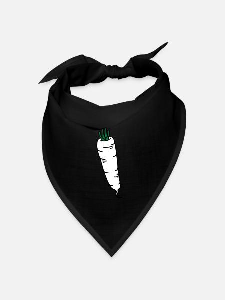 Rettich radish radis - Bandana Dreieckstuch - Schwarz