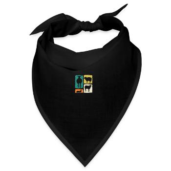 Schäfer Schaf - Bandana Dreieckstuch - Schwarz - Vorne