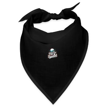 Ich bin beim Baseball Fanartikel Shirt Cap - Bandana Dreieckstuch - Schwarz - Vorne