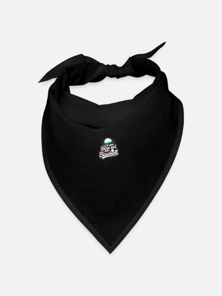 Ich bin beim Baseball Fanartikel Shirt Cap - Bandana Dreieckstuch - Schwarz