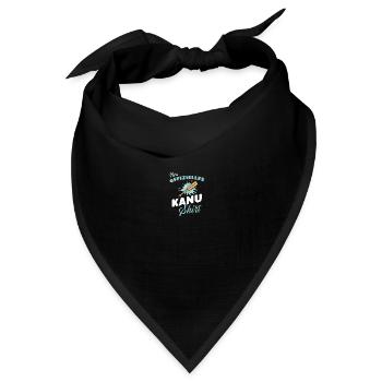 Kanu-Shirt Paddler Kajak Abenteuer Geschenk - Bandana Dreieckstuch - Schwarz - Vorne