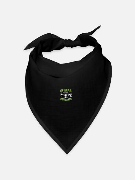 Gebärdensprache ASL Deaf Pride - Bandana Dreieckstuch - Schwarz