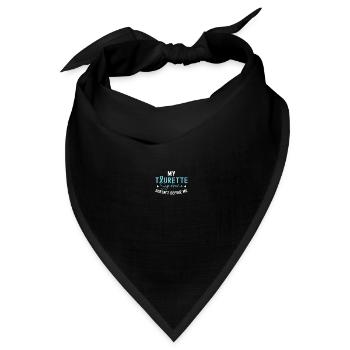 Bewusstsein für das Tourette-Syndrom - Bandana Dreieckstuch - Schwarz - Vorne