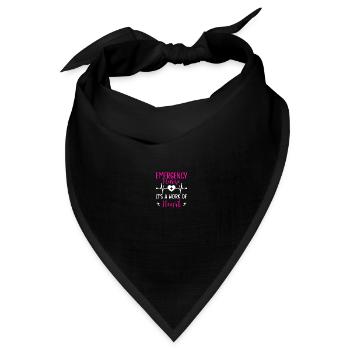 ER Krankenschwester Notfall Krankenschwester - Bandana Dreieckstuch - Schwarz - Vorne