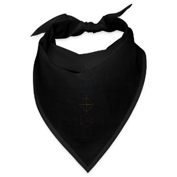 RPG D20 Fantasie Rollenspiel Pen and Paper - Bandana Dreieckstuch - Schwarz - Vorne