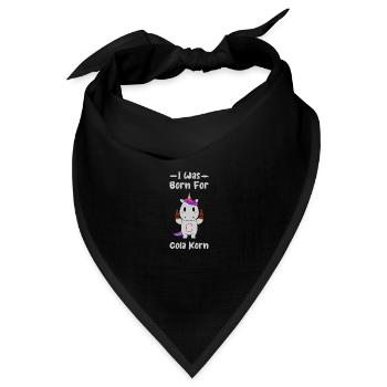 Cola Korn Dorfleben Geschenk - Bandana Dreieckstuch - Schwarz - Vorne