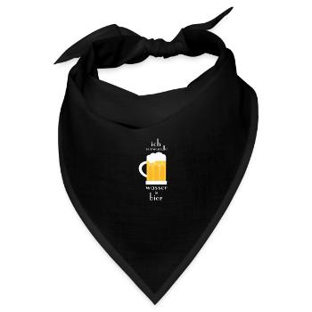 Brauer Bier Brauen Braumeister Hopfen Geschenk - Bandana Dreieckstuch - Schwarz - Vorne