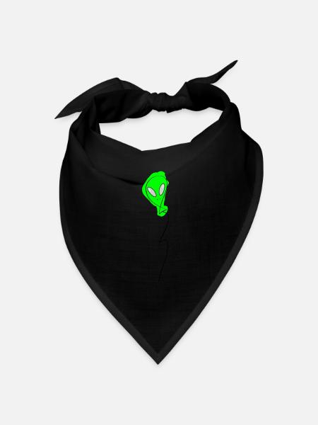 Außerirdischer - Bandana Dreieckstuch - Schwarz