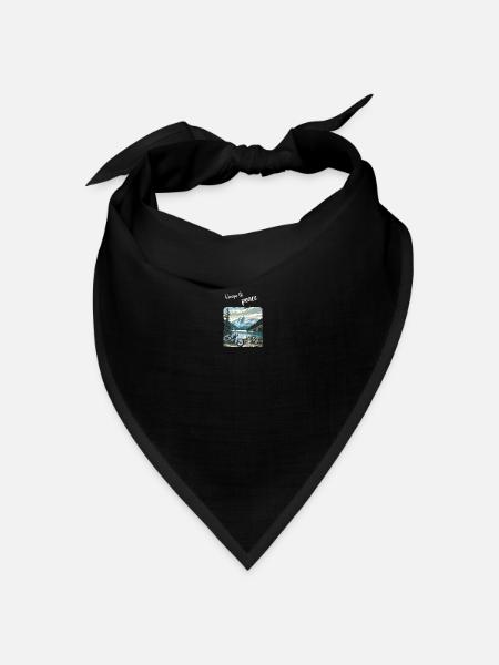 Motorrad Freiheit Motorrad am See Geschenk - Bandana Dreieckstuch - Schwarz