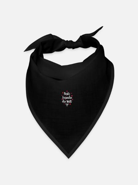 Beste Freundin der Welt - Bandana Dreieckstuch - Schwarz
