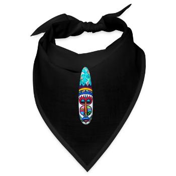 Esoterische Pop-Mystik-Maske - Bandana Dreieckstuch - Schwarz - Vorne