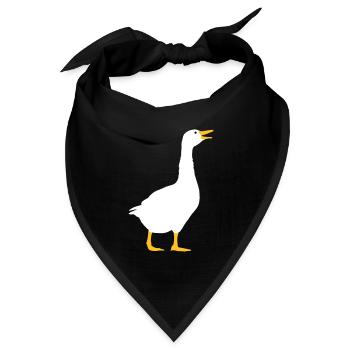 Lachende Gans Design - Bandana Dreieckstuch - Schwarz - Vorne