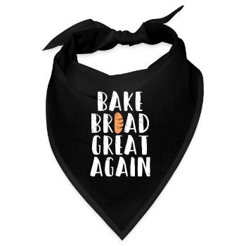 Richtig Brot Backen Hobbybäcker Teigflüsterer - Bandana Dreieckstuch - Schwarz - Vorne