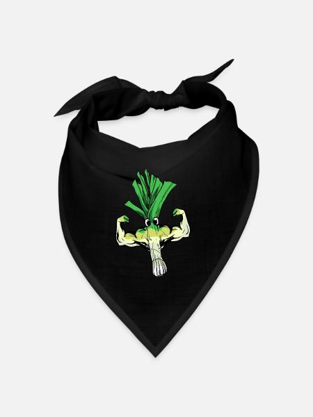 Muskel Lauch Geschenk für Gewichtheber oder - Bandana Dreieckstuch - Schwarz