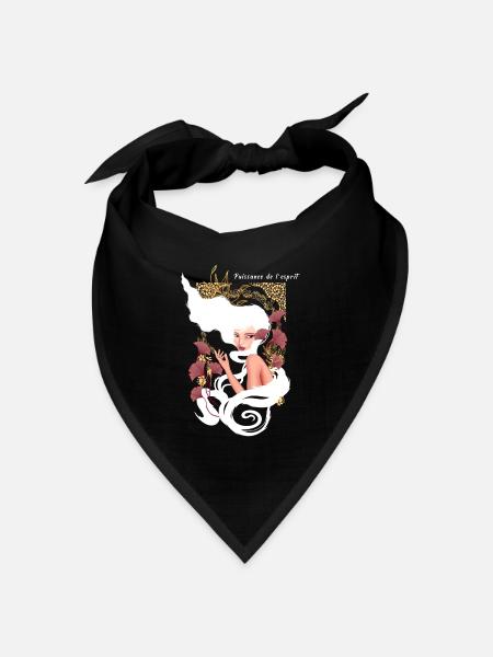 Power Of Mind Jugendstil - Bandana Dreieckstuch - Schwarz