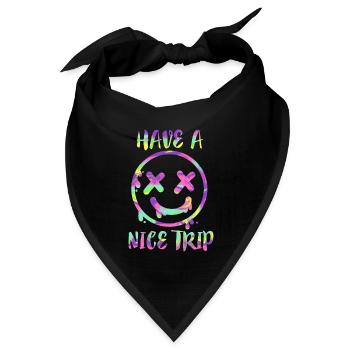 Have a nice LSD Trip Old School Psychedelic Drug - Bandana Dreieckstuch - Schwarz - Vorne