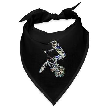 BMX Race Racing Mountainbike Motocross - Bandana Dreieckstuch - Schwarz - Vorne