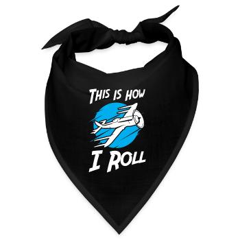 This is How I Roll Airline Flying - Bandana Dreieckstuch - Schwarz - Vorne