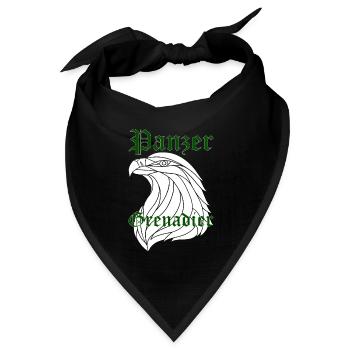 Panzergrenadier Panzer Grenadier Geschenk - Bandana Dreieckstuch - Schwarz - Vorne