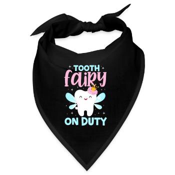 Tooth Fairy On Duty - Dental Practitioner Lover - Bandana Dreieckstuch - Schwarz - Vorne