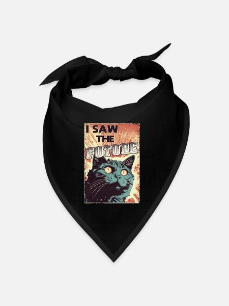 Ich sah die ZUKUNFT - Bandana Dreieckstuch - Schwarz