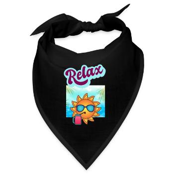 ENTSPANNUNG ENTSPANNUNG - Bandana Dreieckstuch - Schwarz - Vorne