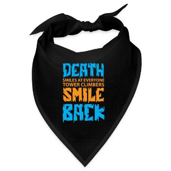 Der Tod lächelt jeden an, Industriekletterer - Bandana Dreieckstuch - Schwarz - Vorne