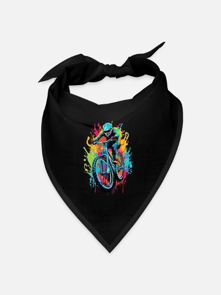 Downhill Mountainbiking - Bandana Dreieckstuch - Schwarz