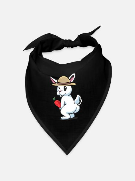 Hase Rübe Gärtner Gartenbau Ernte Möhren Gemüse - Bandana Dreieckstuch - Schwarz