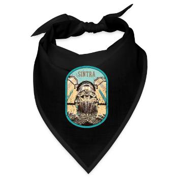 Fantastisches Tor: Pena-Palast, Sintra - Bandana Dreieckstuch - Schwarz - Vorne