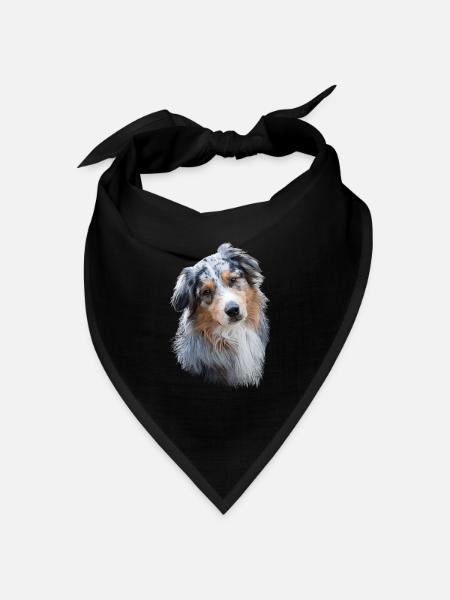 Australian Shepherd - Bandana Dreieckstuch - Schwarz