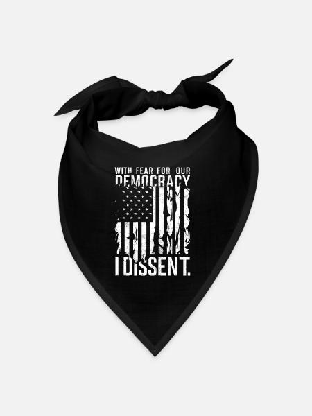 Mit Angst um unsere Demokratie Dissens Lustig - Bandana Dreieckstuch - Schwarz
