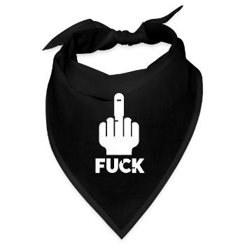 Middle Finger Vibes - Bandana Dreieckstuch - Schwarz - Vorne