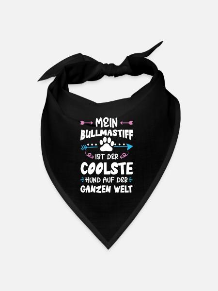 bullmastiff hund spruch - Bandana Dreieckstuch - Schwarz