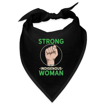 Strong Indigenous Woman Empowerment Graphic - Bandana Dreieckstuch - Schwarz - Vorne