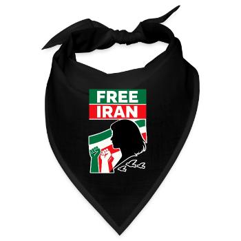 Free Iran - Bandana Dreieckstuch - Schwarz - Vorne