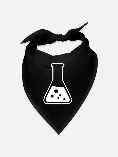 Reagenzglas Chemie Chemiker Geschenk - Bandana Dreieckstuch - Schwarz