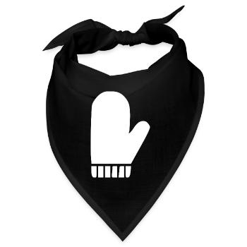 Winter Handschuh Icon Fäustling  - Bandana Dreieckstuch - Schwarz - Vorne