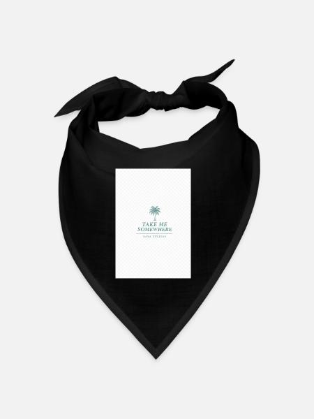 Bring mich irgendwohin – Logo - Bandana Dreieckstuch - Schwarz